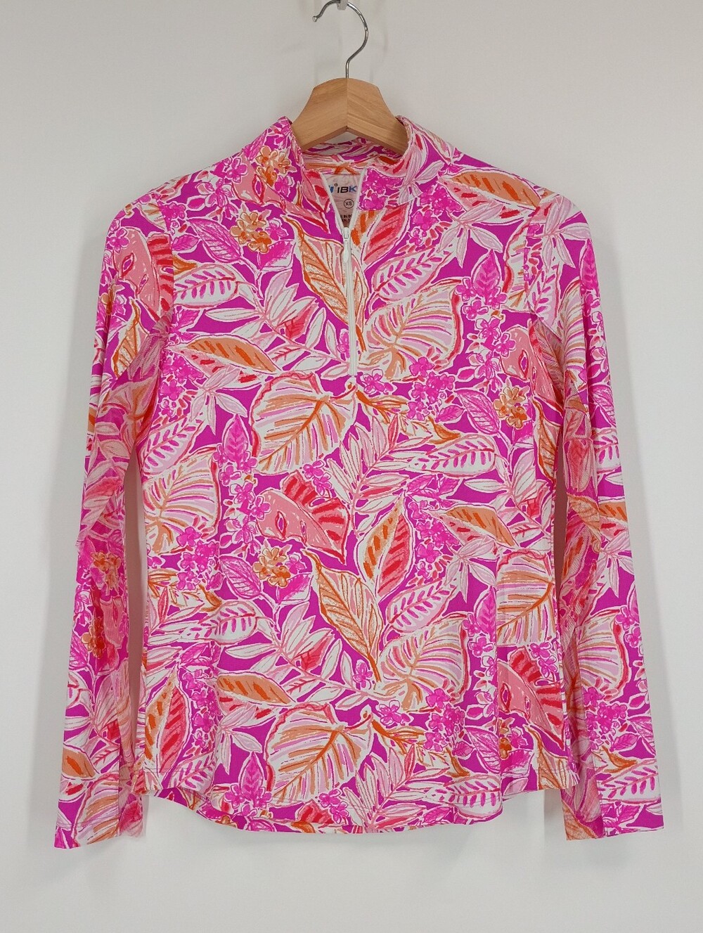 IBKUL Floral Mesh Vented Sun Swim Shirt